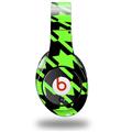 WraptorSkinz Skin Decal Wrap compatible with Original Beats Studio Headphones Houndstooth Neon Lime Green on Black Skin Only (HEADPHONES NOT INCLUDED)