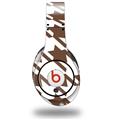 WraptorSkinz Skin Decal Wrap compatible with Original Beats Studio Headphones Houndstooth Chocolate Brown Skin Only (HEADPHONES NOT INCLUDED)