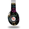 WraptorSkinz Skin Decal Wrap compatible with Original Beats Studio Headphones Kearas Peace Signs on Black Skin Only (HEADPHONES NOT INCLUDED)