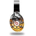 WraptorSkinz Skin Decal Wrap compatible with Original Beats Studio Headphones Chrome Skull on Fire Skin Only (HEADPHONES NOT INCLUDED)