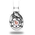WraptorSkinz Skin Decal Wrap compatible with Original Beats Studio Headphones Chrome Skull on White Skin Only (HEADPHONES NOT INCLUDED)