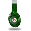 WraptorSkinz Skin Decal Wrap compatible with Original Beats Studio Headphones Christmas Holly Leaves on Green Skin Only (HEADPHONES NOT INCLUDED)