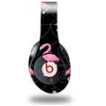 WraptorSkinz Skin Decal Wrap compatible with Original Beats Studio Headphones Flamingos on Black Skin Only (HEADPHONES NOT INCLUDED)