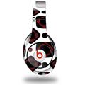 WraptorSkinz Skin Decal Wrap compatible with Original Beats Studio Headphones Red And Black Squared Skin Only (HEADPHONES NOT INCLUDED)