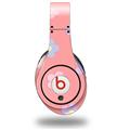 WraptorSkinz Skin Decal Wrap compatible with Original Beats Studio Headphones Pastel Flowers on Pink Skin Only (HEADPHONES NOT INCLUDED)