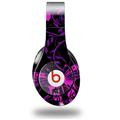 WraptorSkinz Skin Decal Wrap compatible with Original Beats Studio Headphones Twisted Garden Purple and Hot Pink Skin Only (HEADPHONES NOT INCLUDED)