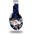 WraptorSkinz Skin Decal Wrap compatible with Original Beats Studio Headphones Twisted Garden Blue and White Skin Only (HEADPHONES NOT INCLUDED)