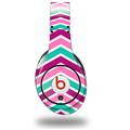 WraptorSkinz Skin Decal Wrap compatible with Original Beats Studio Headphones Zig Zag Teal Pink Purple Skin Only (HEADPHONES NOT INCLUDED)