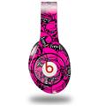 WraptorSkinz Skin Decal Wrap compatible with Original Beats Studio Headphones Scattered Skulls Hot Pink Skin Only (HEADPHONES NOT INCLUDED)