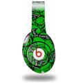 WraptorSkinz Skin Decal Wrap compatible with Original Beats Studio Headphones Scattered Skulls Green Skin Only (HEADPHONES NOT INCLUDED)