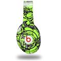 WraptorSkinz Skin Decal Wrap compatible with Original Beats Studio Headphones Scattered Skulls Neon Green Skin Only (HEADPHONES NOT INCLUDED)