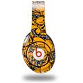 WraptorSkinz Skin Decal Wrap compatible with Original Beats Studio Headphones Scattered Skulls Orange Skin Only (HEADPHONES NOT INCLUDED)