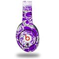 WraptorSkinz Skin Decal Wrap compatible with Original Beats Studio Headphones Scattered Skulls Purple Skin Only (HEADPHONES NOT INCLUDED)