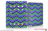 iPad Skin Zig Zag Blue Green (fits iPad 2 through iPad 4)