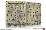 iPad Skin Flowers and Berries Blue (fits iPad 2 through iPad 4)