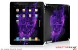 iPad Skin Flaming Fire Skull Purple (fits iPad 2 through iPad 4)