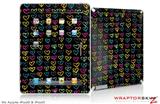 iPad Skin Kearas Hearts Black (fits iPad 2 through iPad 4)