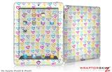 iPad Skin Kearas Hearts White (fits iPad 2 through iPad 4)