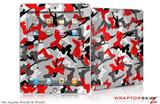 iPad Skin Sexy Girl Silhouette Camo Red (fits iPad 2 through iPad 4)