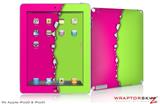 iPad Skin Ripped Colors Hot Pink Neon Green (fits iPad 2 through iPad 4)