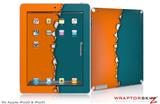 iPad Skin Ripped Colors Orange Seafoam Green (fits iPad 2 through iPad 4)