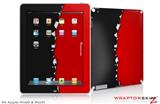 iPad Skin Ripped Colors Black Red (fits iPad 2 through iPad 4)