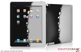 iPad Skin Ripped Colors Black Gray (fits iPad 2 through iPad 4)