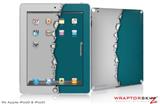 iPad Skin Ripped Colors Gray Seafoam Green (fits iPad 2 through iPad 4)