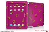 iPad Skin Anchors Away Fuschia Hot Pink (fits iPad 2 through iPad 4)