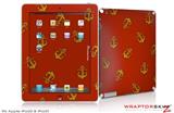 iPad Skin Anchors Away Red Dark (fits iPad 2 through iPad 4)