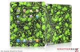 iPad Skin Scattered Skulls Neon Green (fits iPad 2 through iPad 4)
