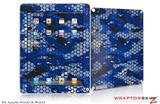 iPad Skin HEX Mesh Camo 01 Blue Bright (fits iPad 2 through iPad 4)