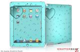 iPad Skin Raining Neon Teal (fits iPad 2 through iPad 4)