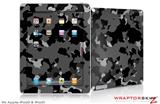 iPad Skin WraptorCamo Old School Camouflage Camo Black (fits iPad 2 through iPad 4)