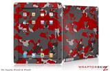 iPad Skin WraptorCamo Old School Camouflage Camo Red (fits iPad 2 through iPad 4)