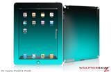 iPad Skin Smooth Fades Neon Teal Black (fits iPad 2 through iPad 4)