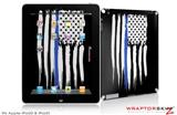 iPad Skin Brushed USA American Flag Blue Line (fits iPad 2 through iPad 4)