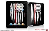 iPad Skin Brushed USA American Flag Red Line (fits iPad 2 through iPad 4)