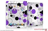 iPad Skin Lots of Dots Purple on White (fits iPad 2 through iPad 4)