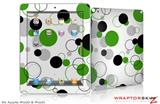 iPad Skin Lots of Dots Green on White (fits iPad 2 through iPad 4)