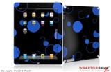 iPad Skin Lots of Dots Blue on Black (fits iPad 2 through iPad 4)