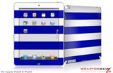 iPad Skin Kearas Psycho Stripes Blue and White (fits iPad 2 through iPad 4)