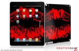 iPad Skin Big Kiss Lips Red on Black (fits iPad 2 through iPad 4)
