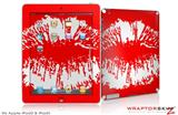 iPad Skin Big Kiss Lips White on Red (fits iPad 2 through iPad 4)