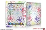 iPad Skin Kearas Flowers on White (fits iPad 2 through iPad 4)