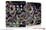 iPad Skin Neon Swoosh on Black (fits iPad 2 through iPad 4)