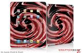 iPad Skin Alecias Swirl 02 Red (fits iPad 2 through iPad 4)