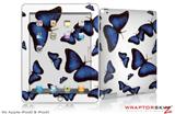 iPad Skin Butterflies Blue (fits iPad 2 through iPad 4)