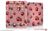 iPad Skin Strawberries on Pink (fits iPad 2 through iPad 4)