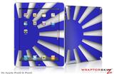 iPad Skin Rising Sun Japanese Flag Blue (fits iPad 2 through iPad 4)